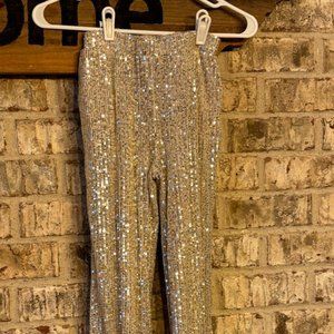 Girls Gold Sequin Jogger Pants From Art Class
